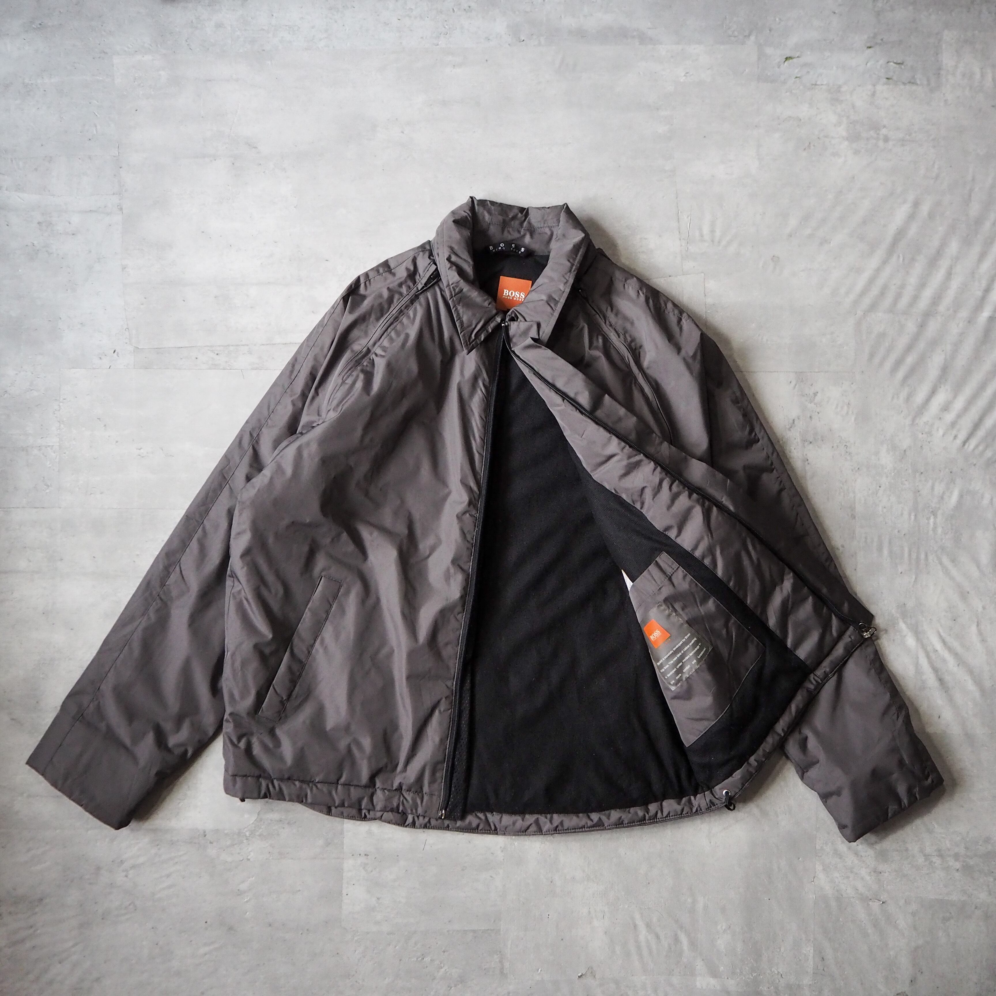 90s “HUGO BOSS” 2WAY Detachable gray nylon jacket 90年代