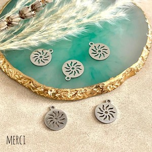 サンサークルステンレスチャーム/SUS304 /パーツ/太陽