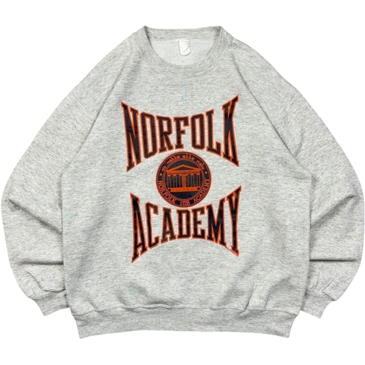 《L》NORFOLK ACADEMY ノーフォーク アカデミー スウェット 80年代 vintage no.4245