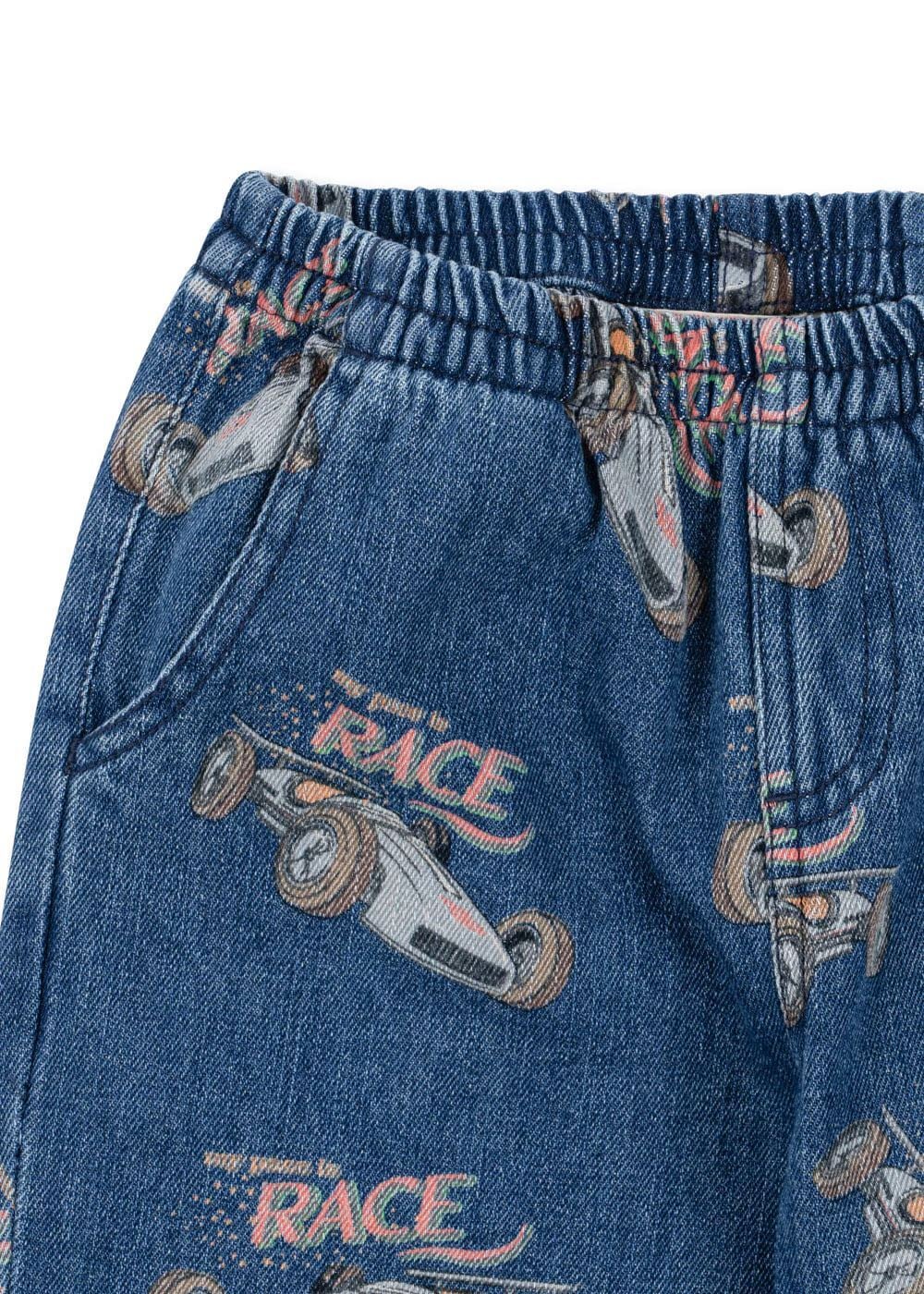 kongessloejd】デニムパンツ レーシングカー キッズ コンゲススロイド