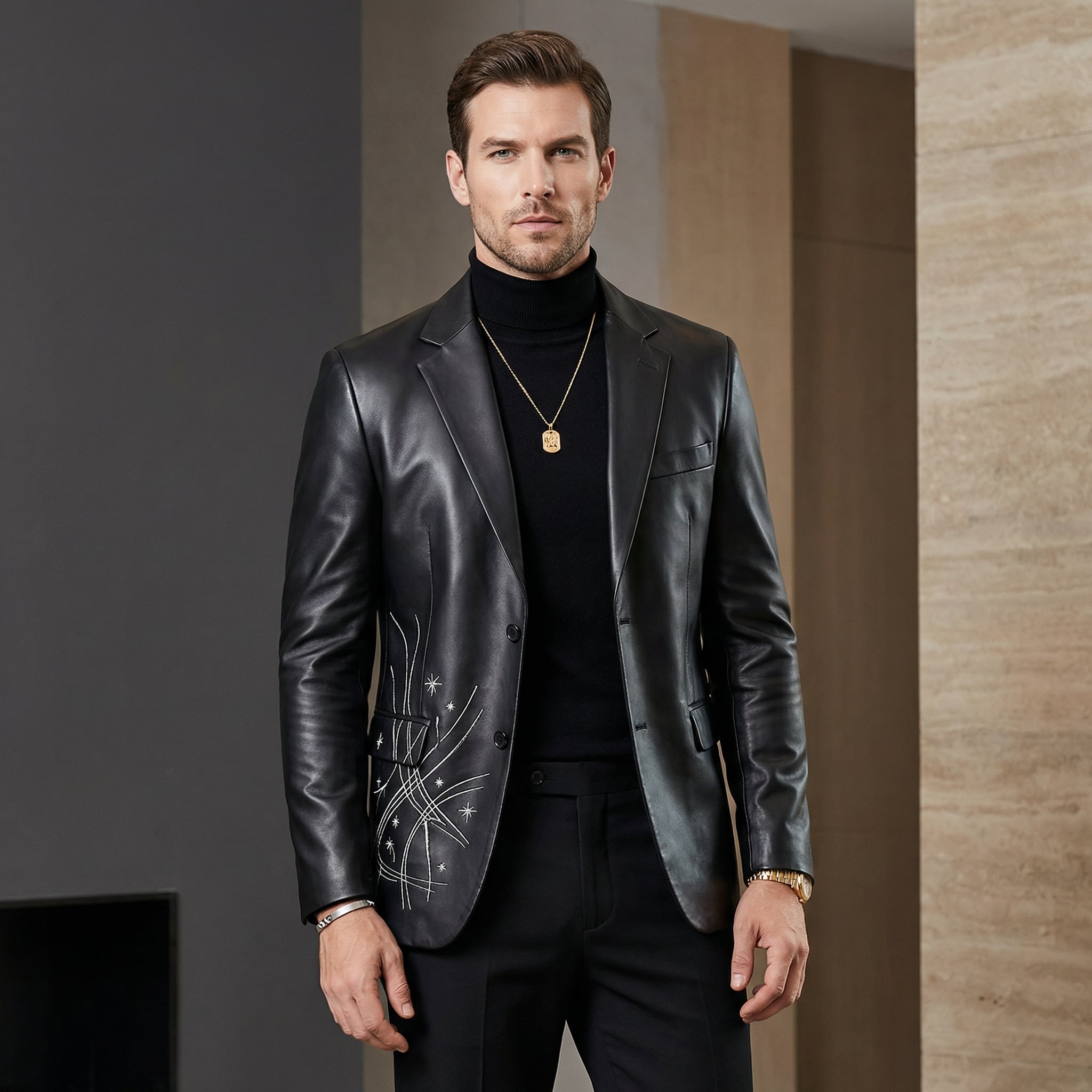 エグゼクティブフェイクレザージャケット(2color) M0860