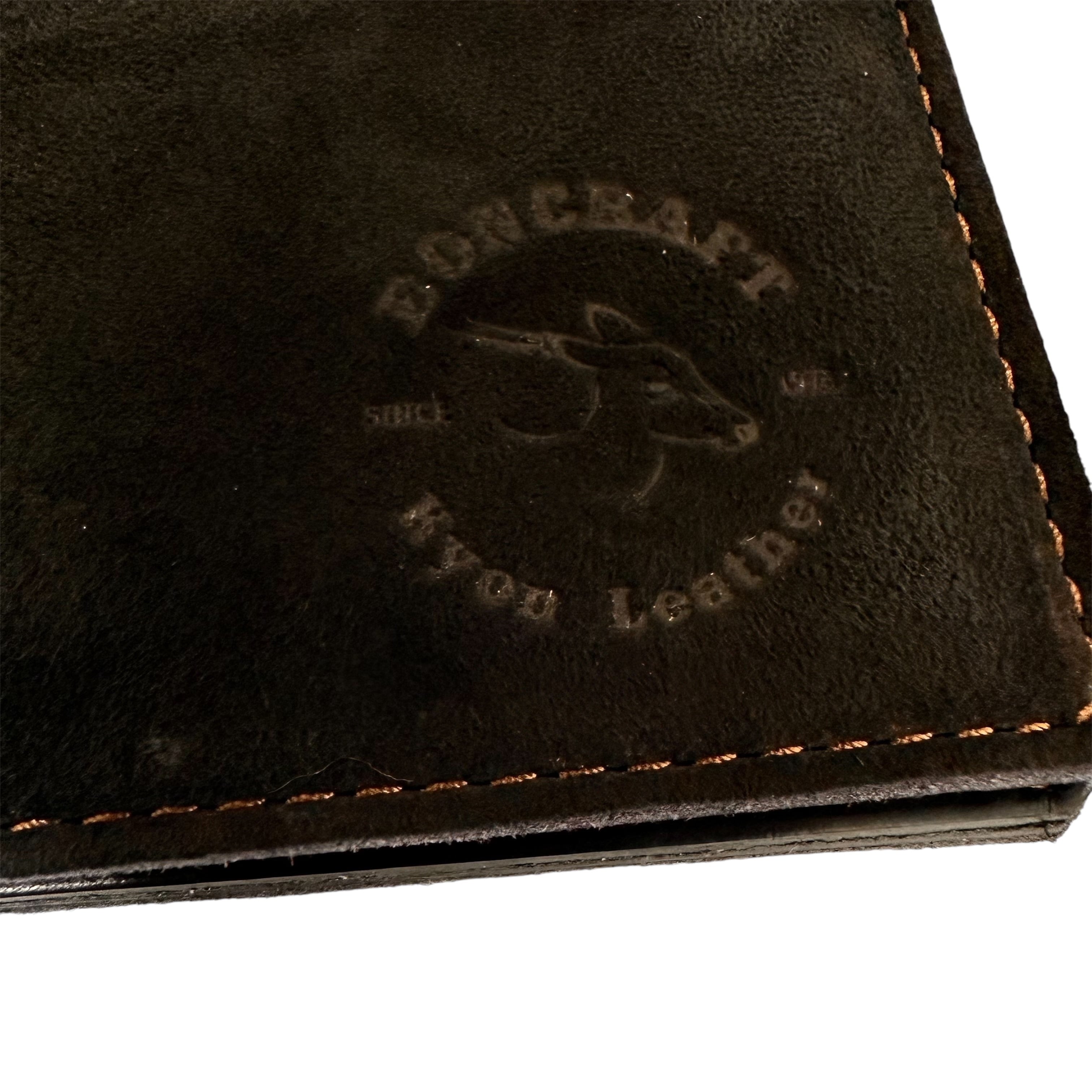 千葉県産キョン革エレガント二つ折りカードホルダー | BonCraft (ボン