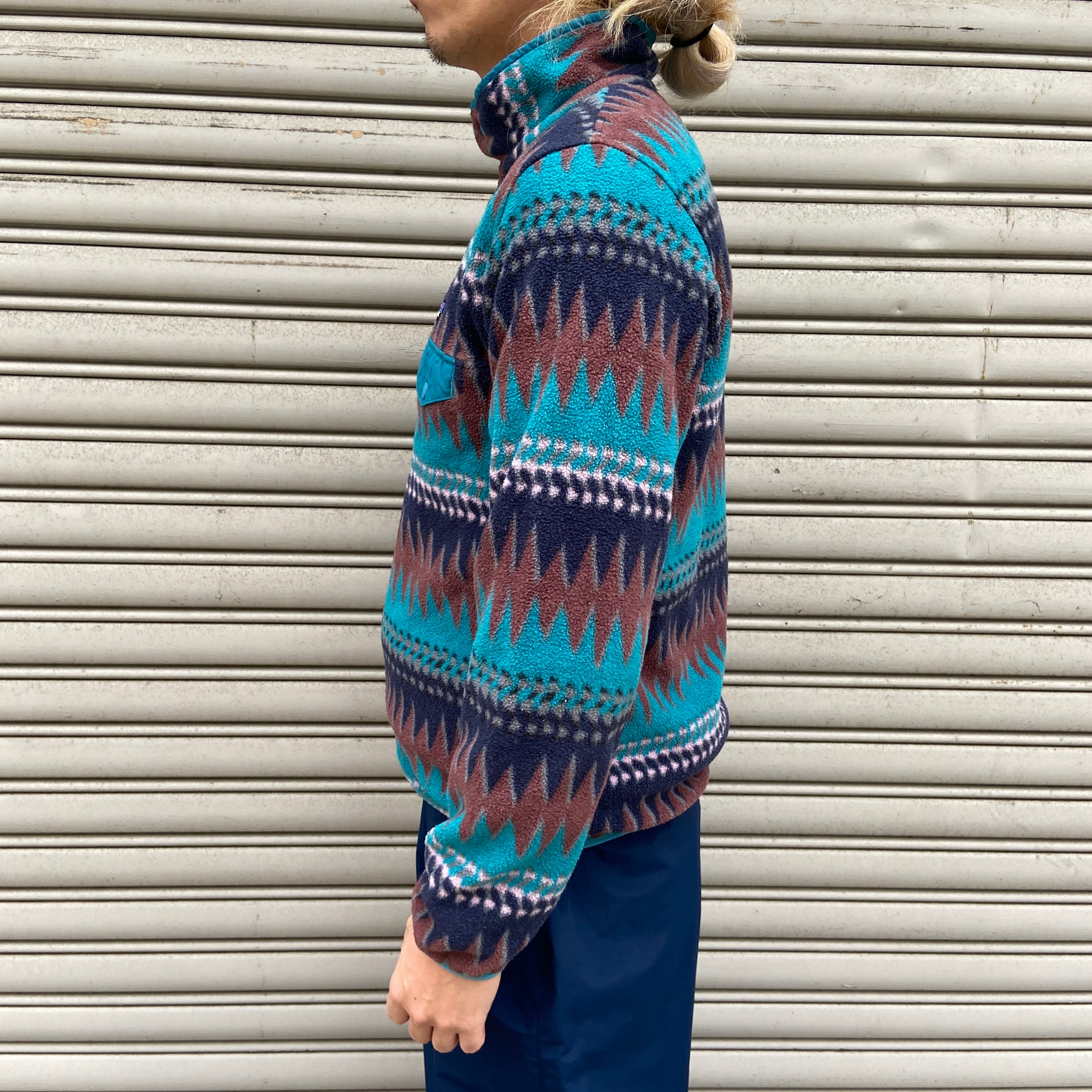パタゴニア〉シンチラスナップT フリース総柄 Patagonia パタゴニア 