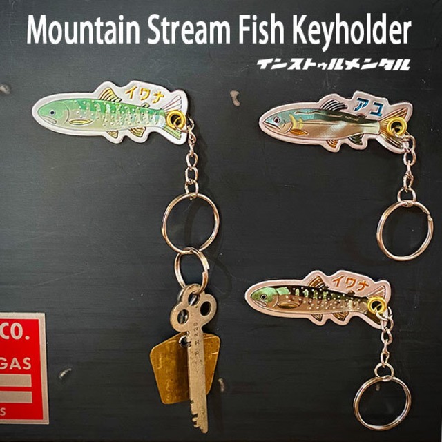 MOUNTAIN STREAM FISH KEYHOLDER 渓流魚 キーホルダー マグネット デッドストック エモい インストゥルメンタル instrumental