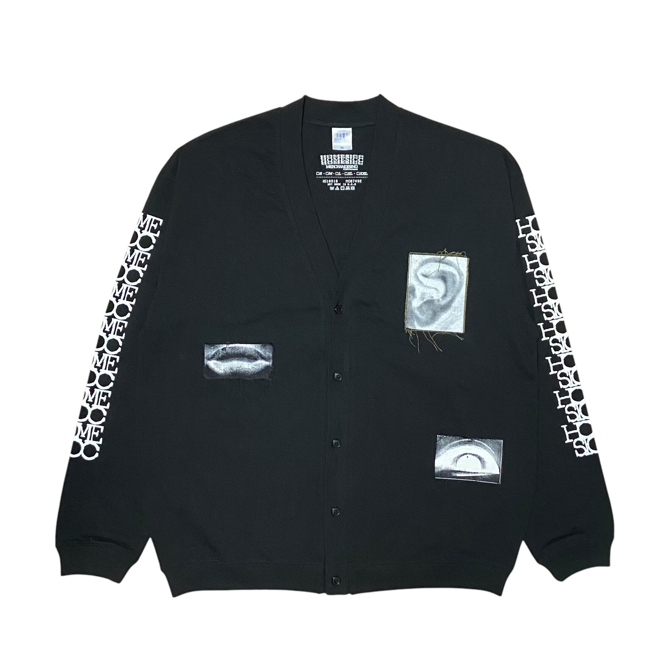 see no evil, hear no evil, speak no evil cotton jersey cardigan