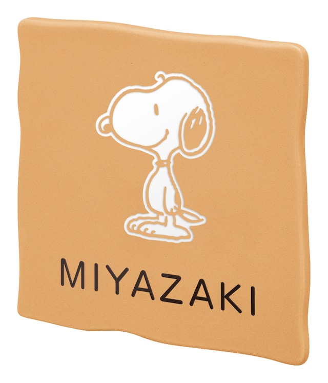 戸建 表札 スヌーピーNSPUTS-1-T1-21(文字色 コゲ茶 ) テラコッタ PEANUTS SNOOPY SIGN ピーナッツ 壁付用サイズ セラミックタイル  一戸建て エクステリア サイン