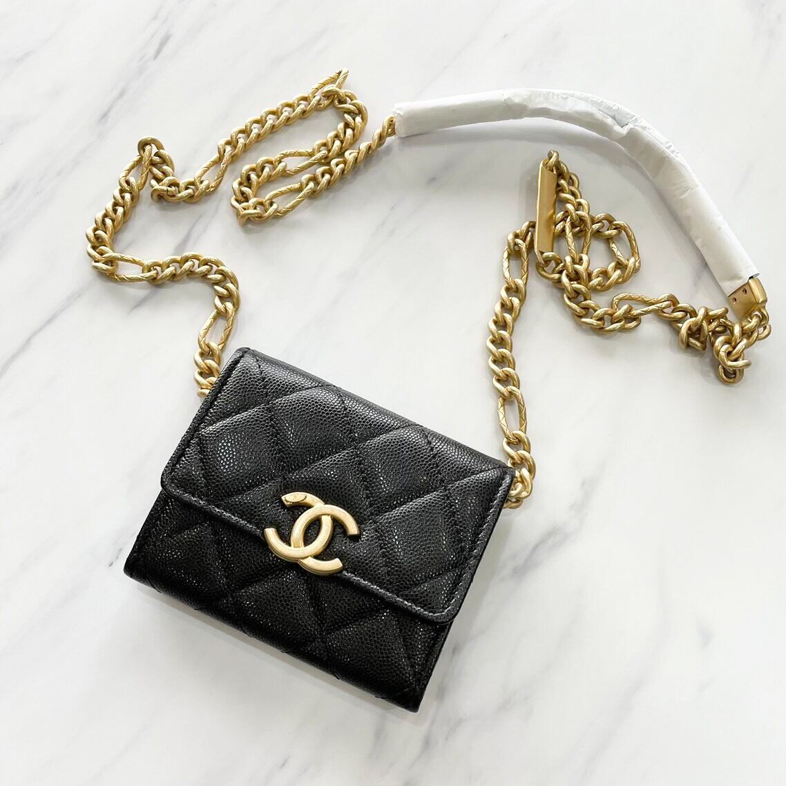 CHANEL シャネル ショルダーバッグ チェーンウォレット キャビアスキン