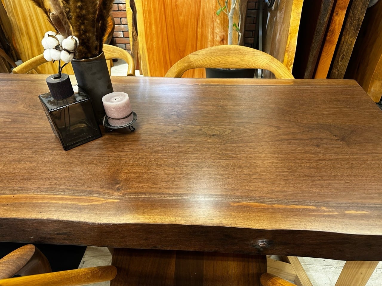 【outlet】ブラックウォールナット1ユニットテーブル 一点限り 天板 無垢一枚板 デスク テーブル 天板のみ ブラック