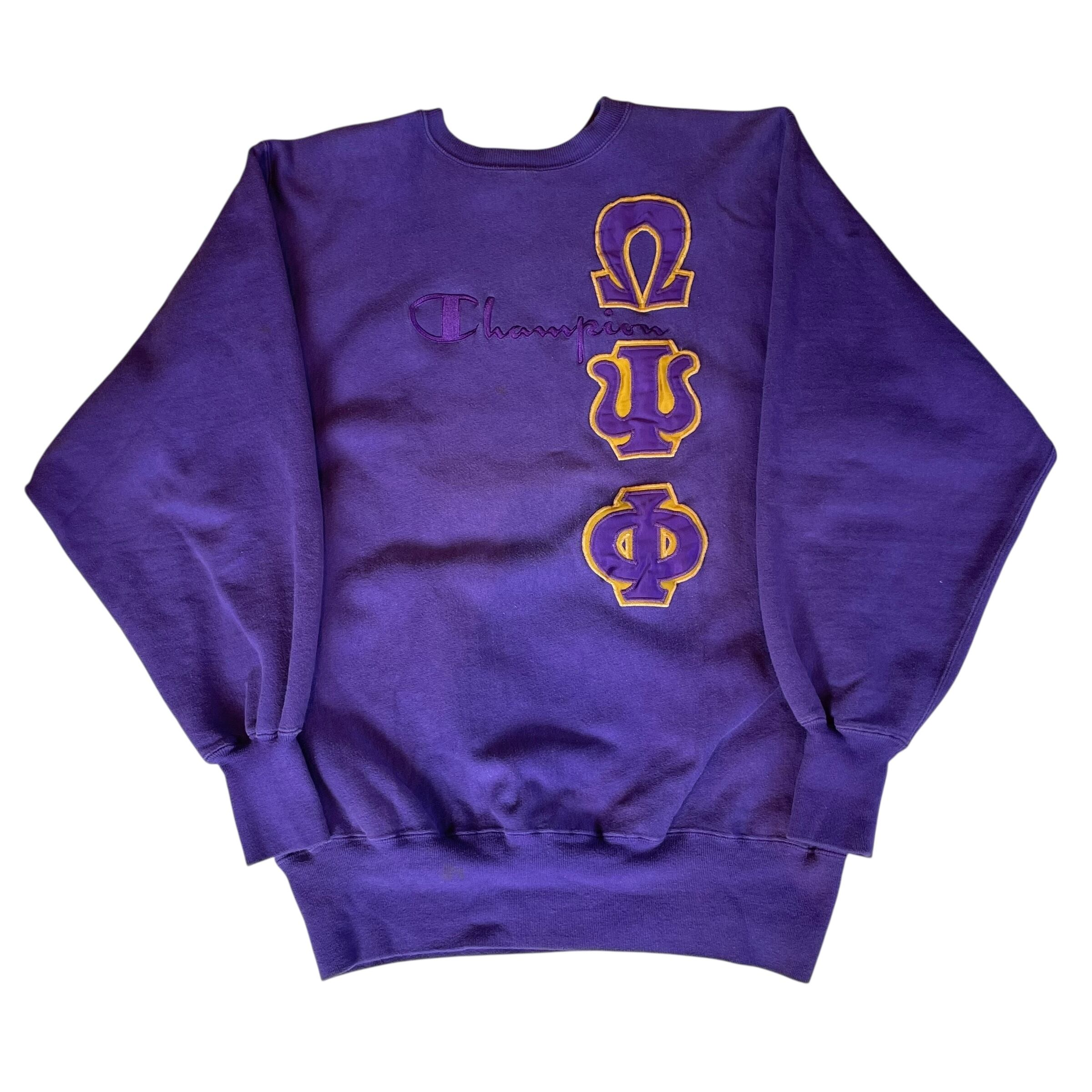 90s Champion R/W "Script logo × Fraternity" sweat