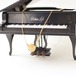 ヴィンテージスタインウェイピアノのパーツを使った月を思わせるネックレス S-016  Vintage steinway piano capstan necklace (Moon)