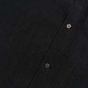 シルク100% Papas パパス 長袖 オープンカラー シャツ M/ブラック系 メンズ