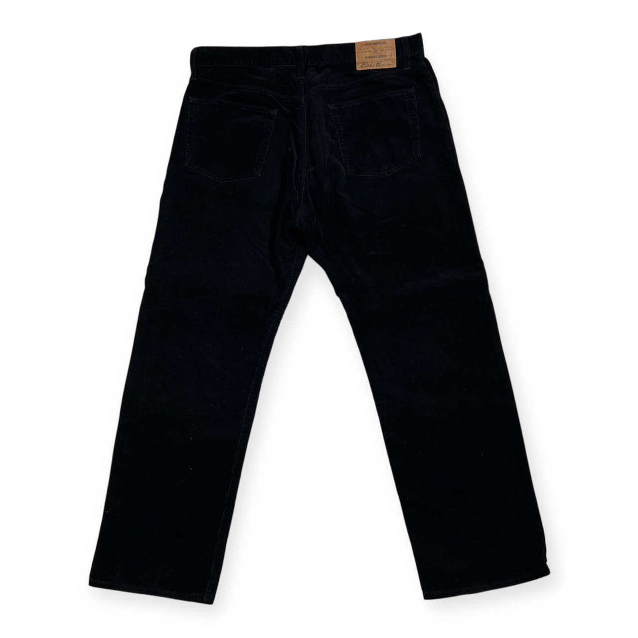 Eddie Bauer エディーバウアー 太畝 コーデュロイ パンツ 5ポケット ストレートパンツ W38 /ブラック アウトドア/大きいサイズ