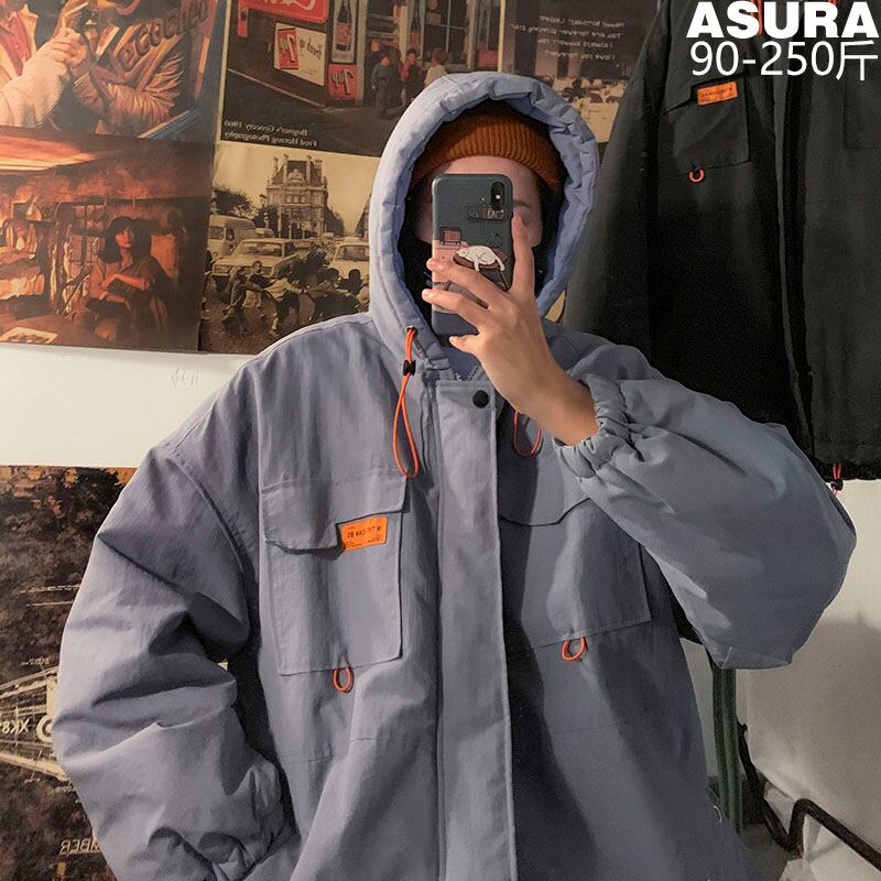 ジャケット コート ルーズウィンター コットン 大きめサイズ 冬物 ASURAプラスサイズメンズ45317648928