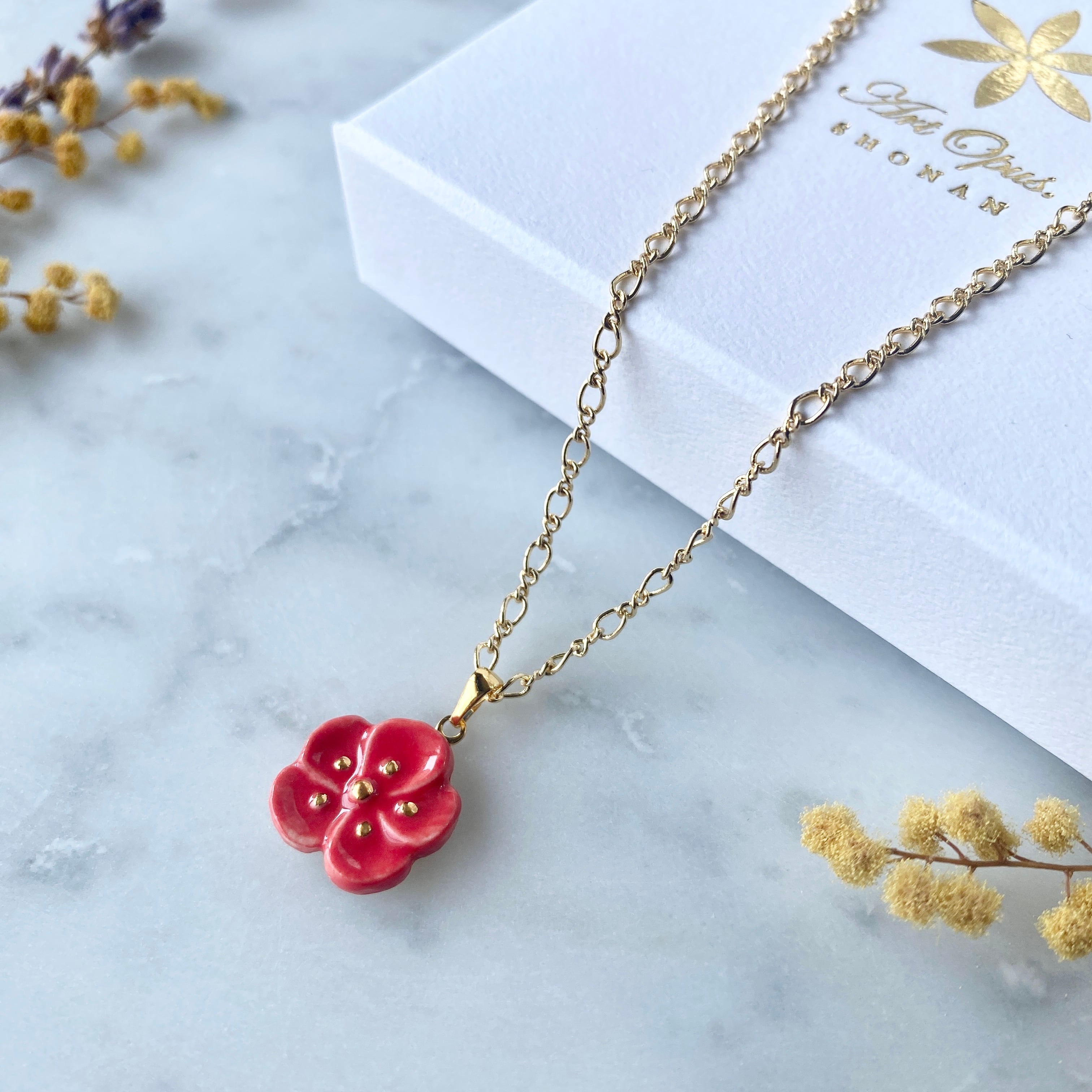 ネックレス Ume / 梅 レッド | 【公式】ArtOpus. SHONAN（アート