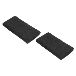 【新着特価】PATIKIL スポーツリストバンド 8x15cm 2本 綿テリークロス 吸収性の汗止めバンド テニス 野球 エクササイズ アスレチックランニング用 ブラック