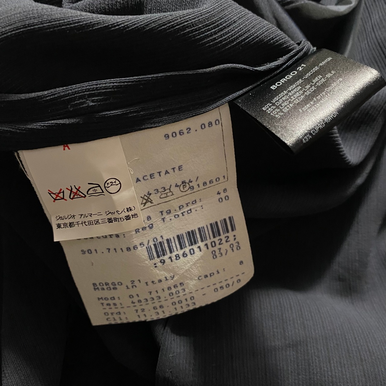 vintage GIORGIO ARMANI band collar set-up