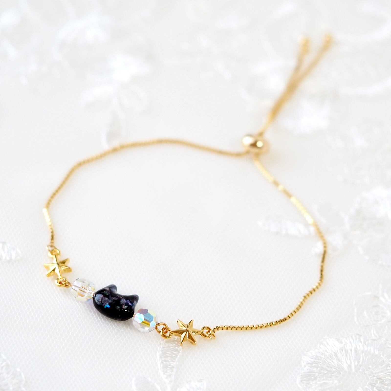 ねこもようブレスレット【黒猫】 | 星猫工房