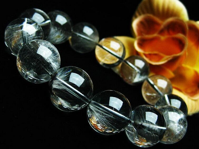 プラチナルチルクォーツ ブレスレット 18mm 211-1255 | 天然石