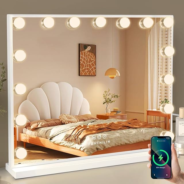 BEAUTME 女優ミラー 鏡 卓上 女優化粧鏡 大型 卓上ミラー ハリウッド