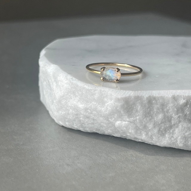 14kgf / rainbow moonstone ring