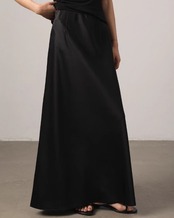 Shiny a-line maxi Skirt L0082