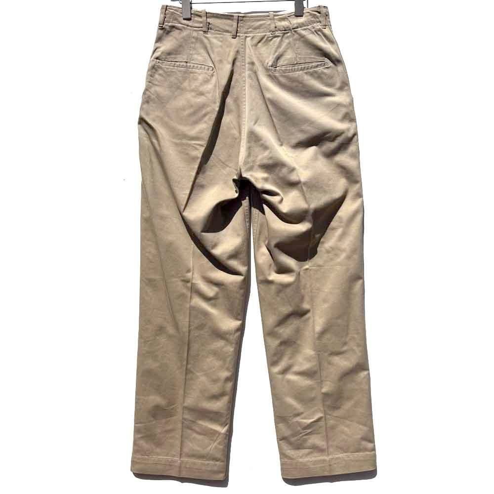 USARMY】Military Chino Trousers, Size 45, Khaki 【1940s-】Vintage