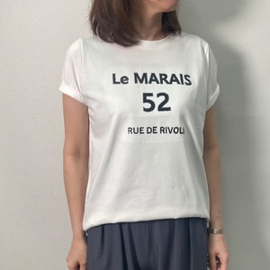 レマレ/Le MARAIS　スパンコールロゴTシャツ