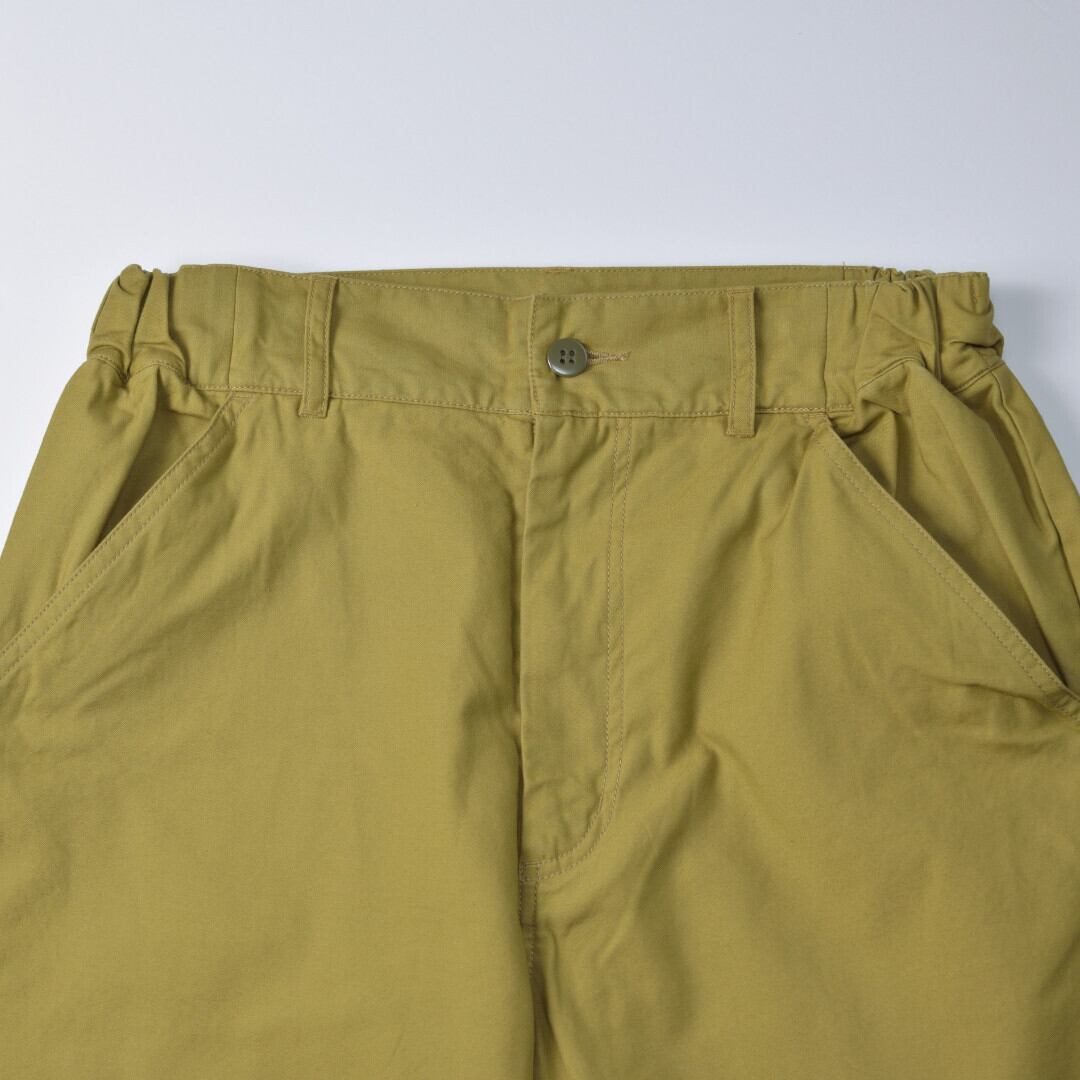 Fabrique en planete terre ファブリケアンプラネテール サイドゴムスリムパンツ・オリーブグリーン