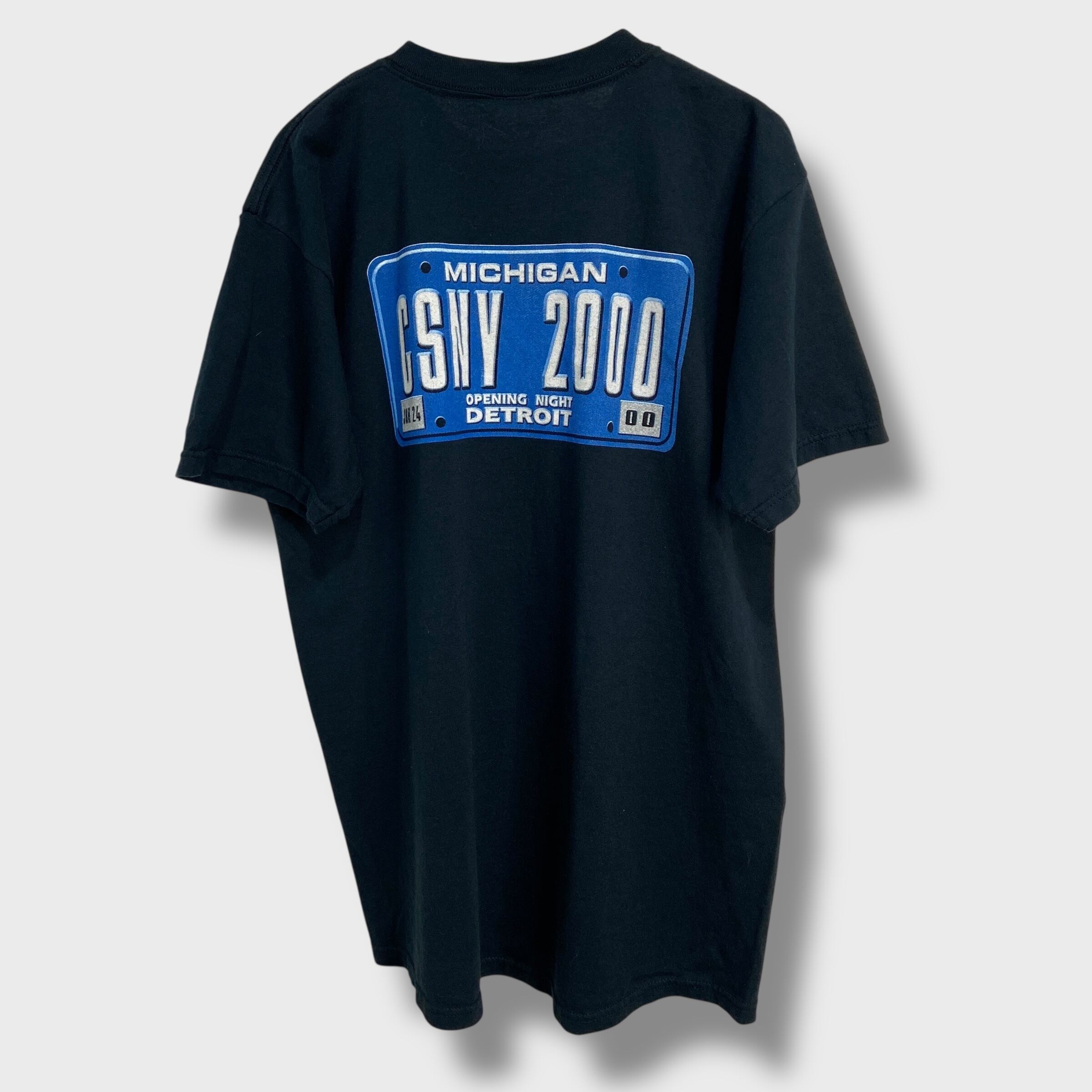 00s USA製 クロスビースティルスナッシュ&ヤング バンドTシャツ 黒 L