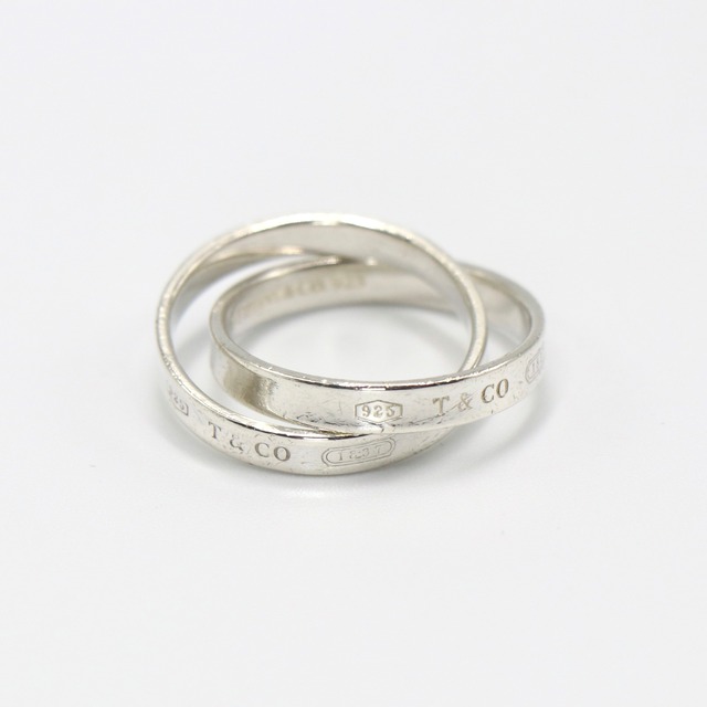 Tiffany&Co.1837 約19号 インターロッキングサークルリング シルバー925 ティファニー