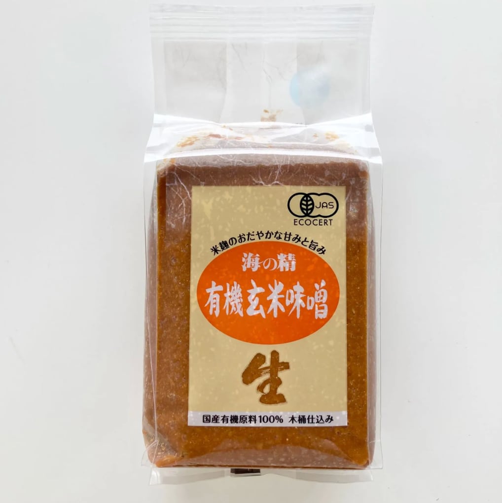 海の精 有機玄米味噌 　1kg 3個セット 国産 天然醸造 海の精 国産 有機玄米味噌 1kg | susukiki3