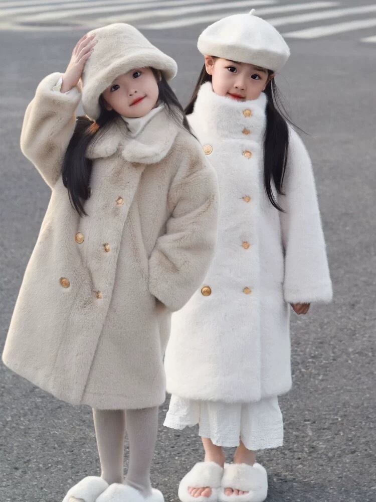 2色♡100~160♡エコファークラッシックダブルブレストコート