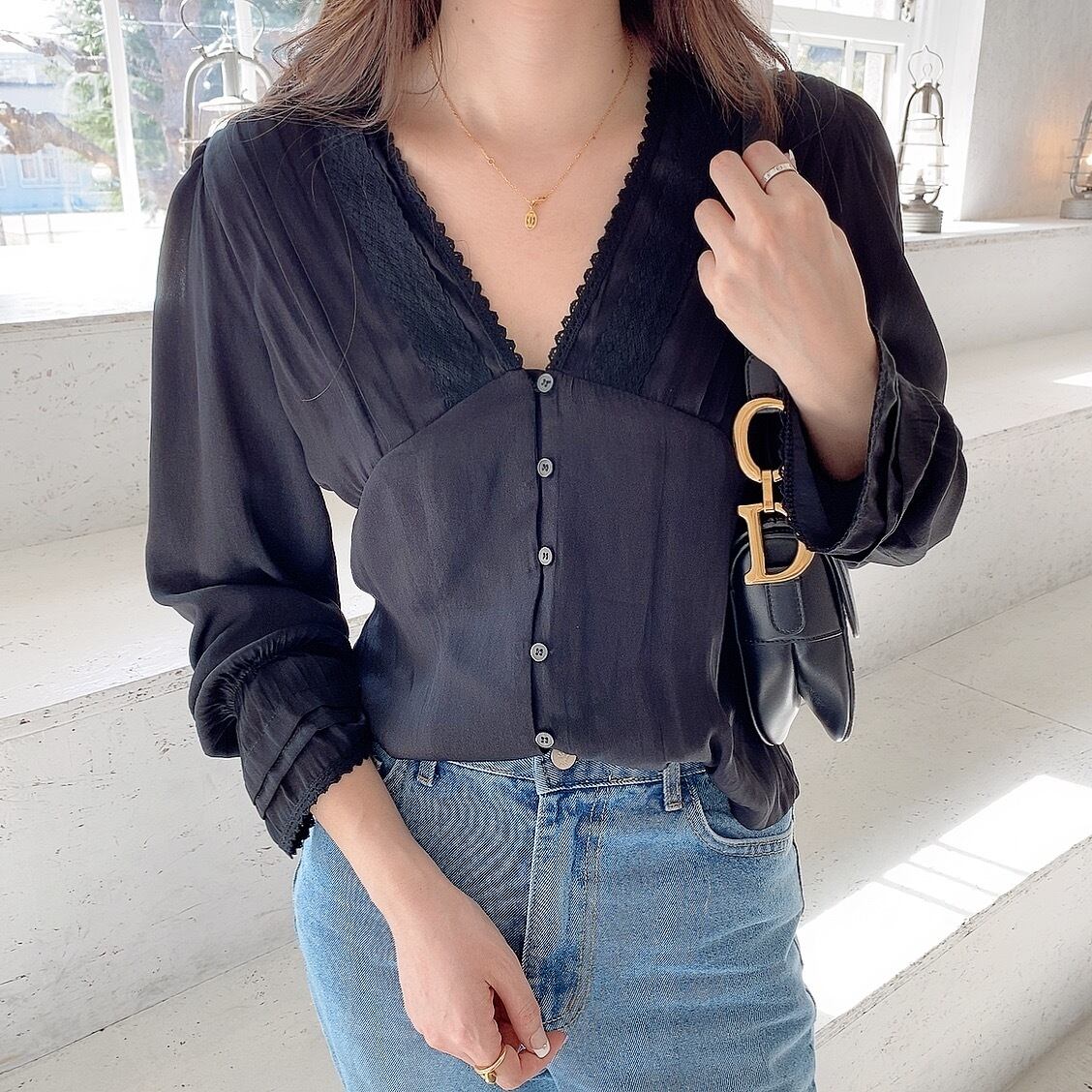 Wings blouse /black (3月下旬〜4月上旬頃発送予定)