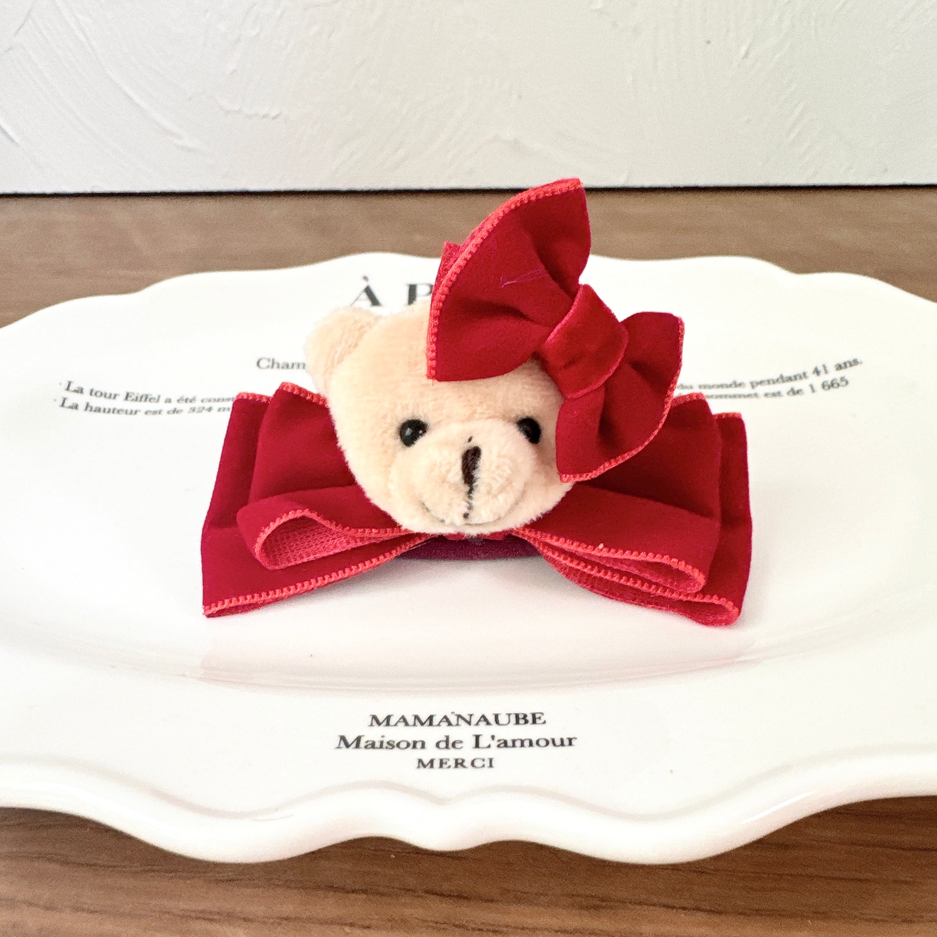 くまさんリボンヘアバンド