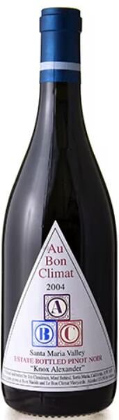 ピノ ノワール ノックス アレキサンダー　04　オーボンクリマ　Pinot Noir Knox Alexander 04 Au Bon Climat
