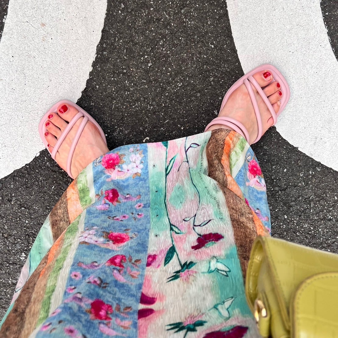 アートフラワーロングスカート_LN02235