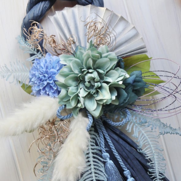 ③くすみブルーお正月飾り | 花織(はなおり)