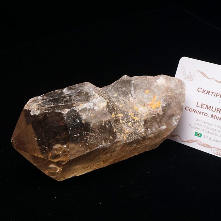 レムリアンシード スモーキークォーツ 原石 虹入り ブラジル ミナスジェライス州 コリント産 証明書付属 一点物 281-253