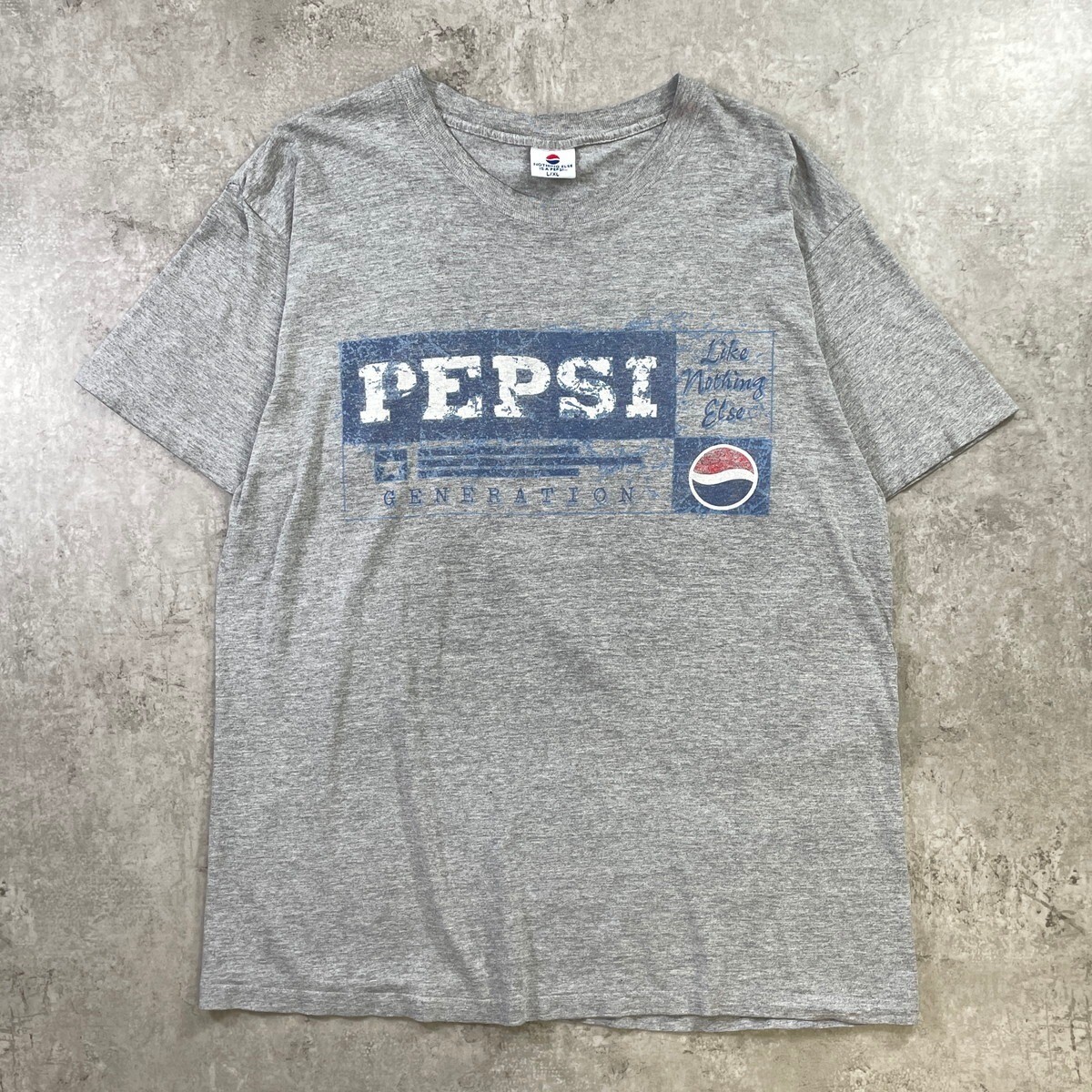 90年代 USA製 PEPSI ペプシ 企業ロゴ プリントTシャツ メンズXL 古着 