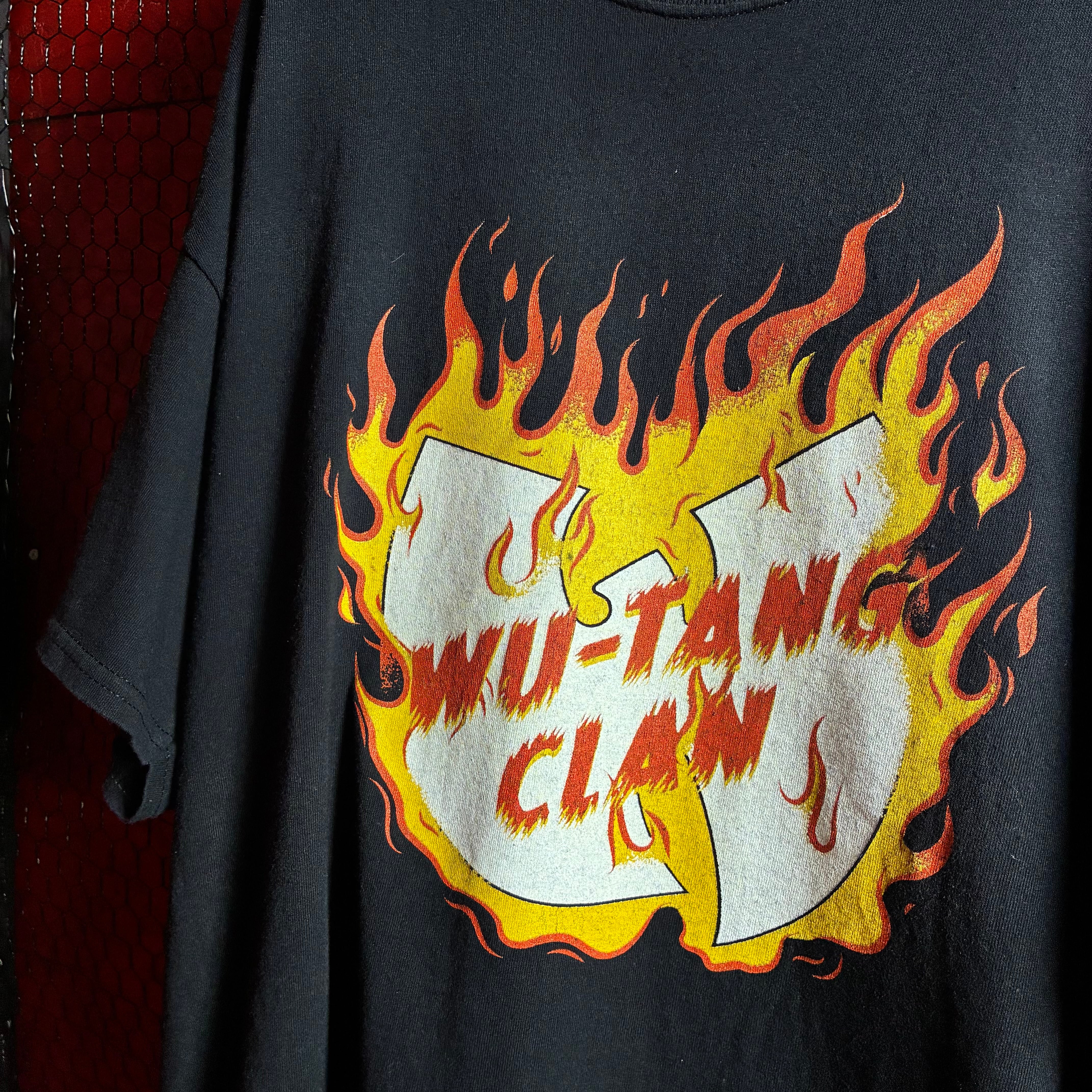 WU-TANG CLAN ファイアーパターン Hip Hop Tee ウータンクラン | 古着