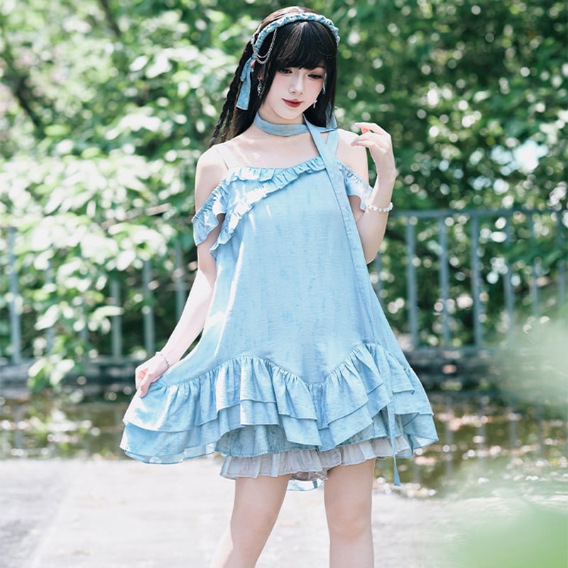 古怪舍---藍嶼心事シリーズ】☆チャイナ風トップス☆ 爽やか レース
