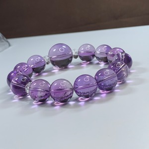 透明度抜群☆ライトカラーアメジスト・デザインブレスレット