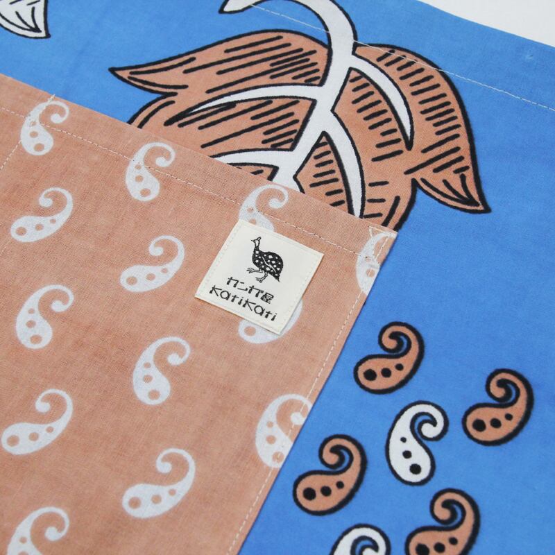 カンガのソムリエ・エプロン（ リーフ ）ユニセックス カフェ ロング