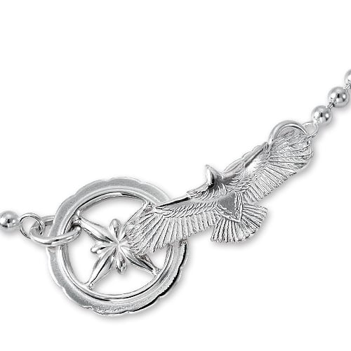 【鷲見太郎 Necklace ネックレス】イーグルフック&スターデザインリバーシブルホイール/ボールチェーン60cm【送料無料】