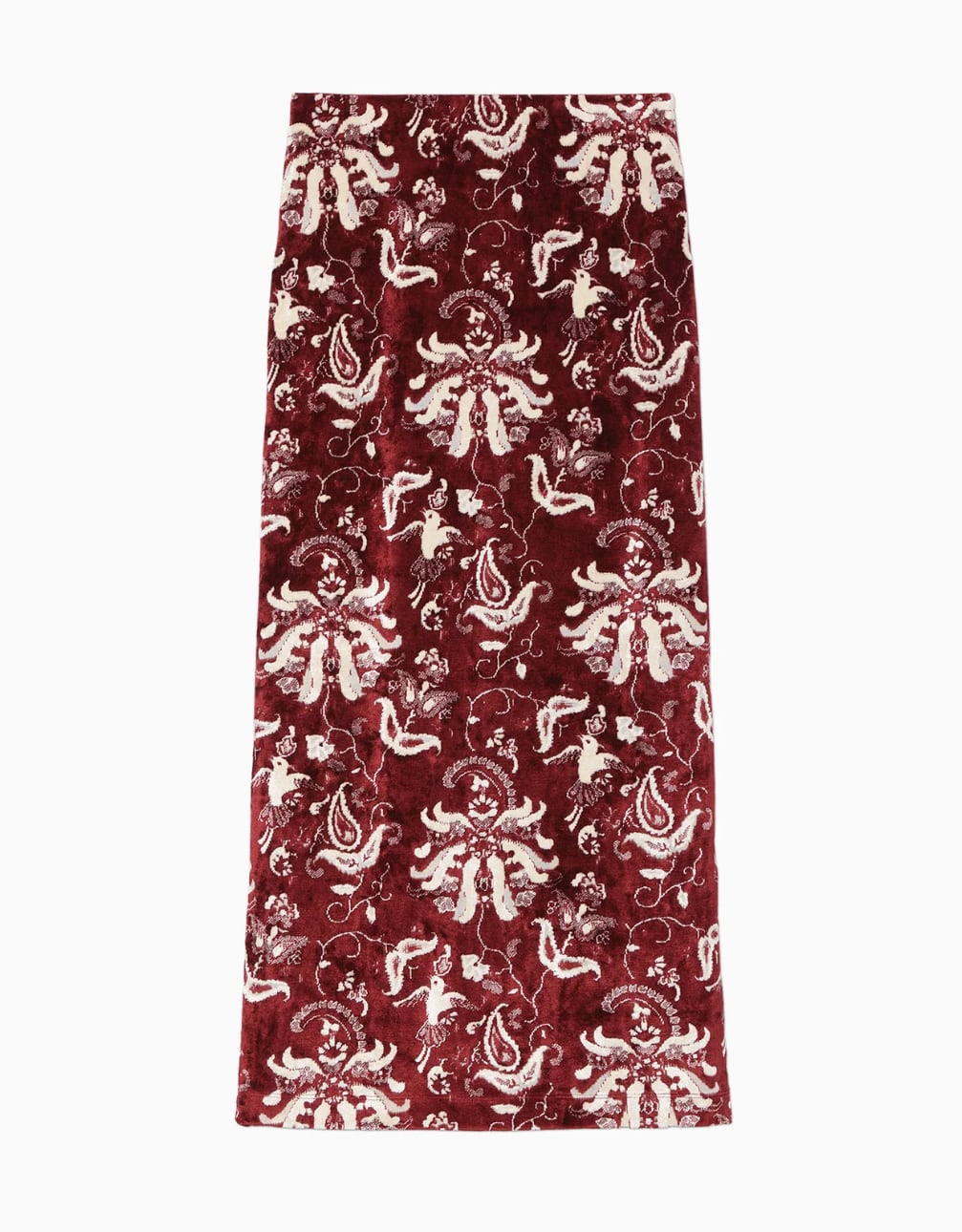 Mame Kurogouchi Velour Jersey I-Line Skirt | BASE