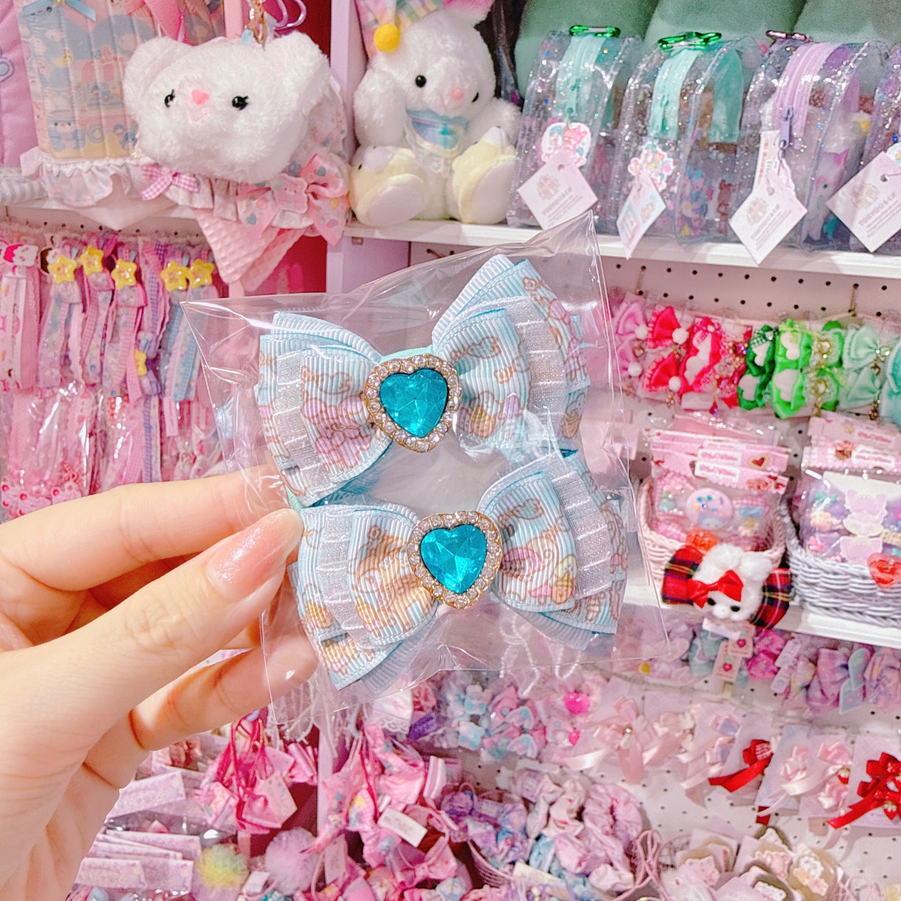 【R38】58-2エコリンリボンツインヘアゴム