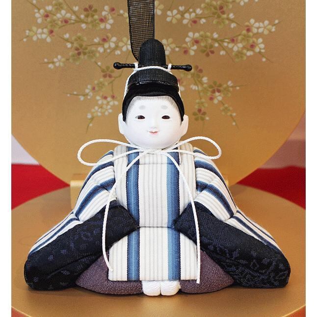 雛人形 紙音 木目込み 親王飾り 小倉織裂 可愛い 入れ目お顔