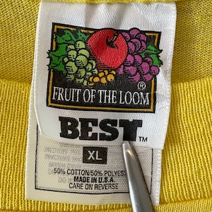 【FRUIT OF THE LOOM】90s  USA製 イベント スタッフ Tシャツバックプリント  X-Large