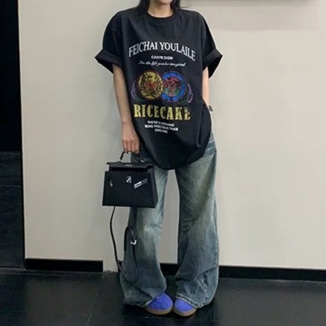 クラシックコインモチーフグラフィックTシャツ 2col R02443