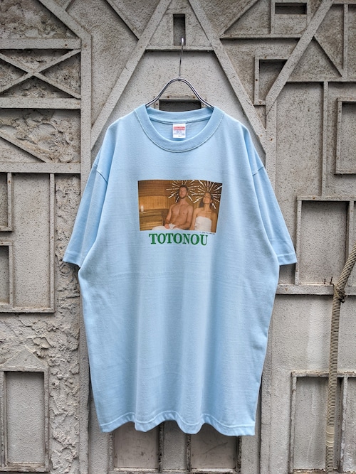 "深緑" original TOTONOU TEE / SKY BLUE